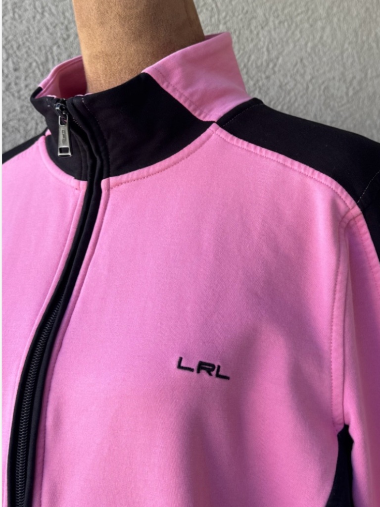 Xl Pink Black Golf Lauren Ralph Lauren Full Zip Track Jacket W/Zippered Pockets